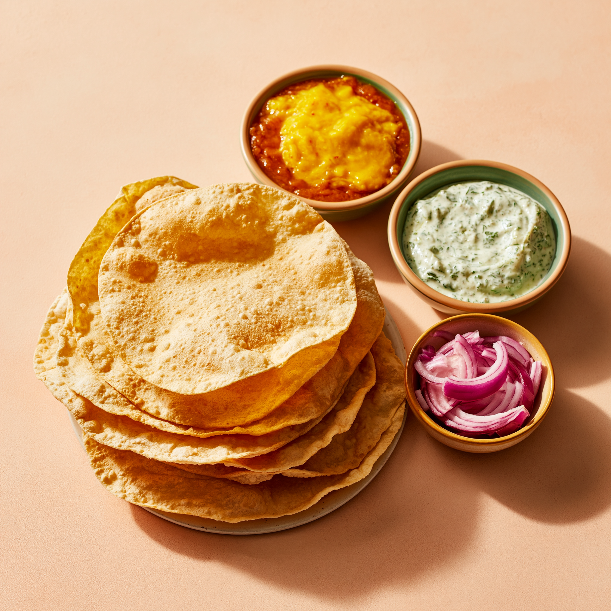 Poppadoms and Chutney Selection