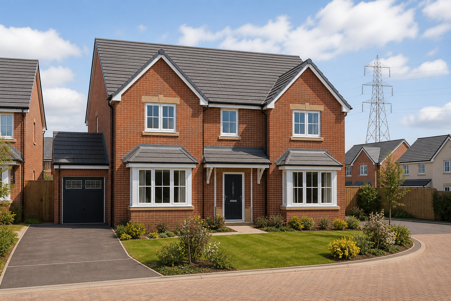 Detached new-build home on Bunting Crescent