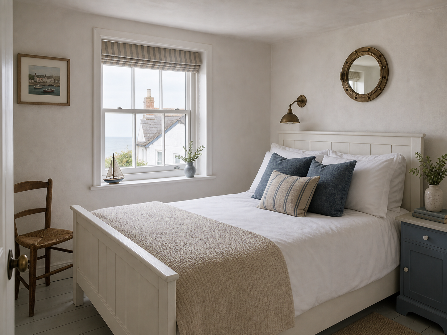 Compact bedroom in the Herring Lane seaside cottage