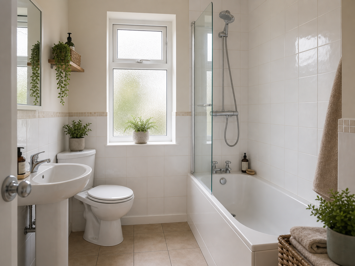 Bathroom inside the semi-detached home on Trellis Road